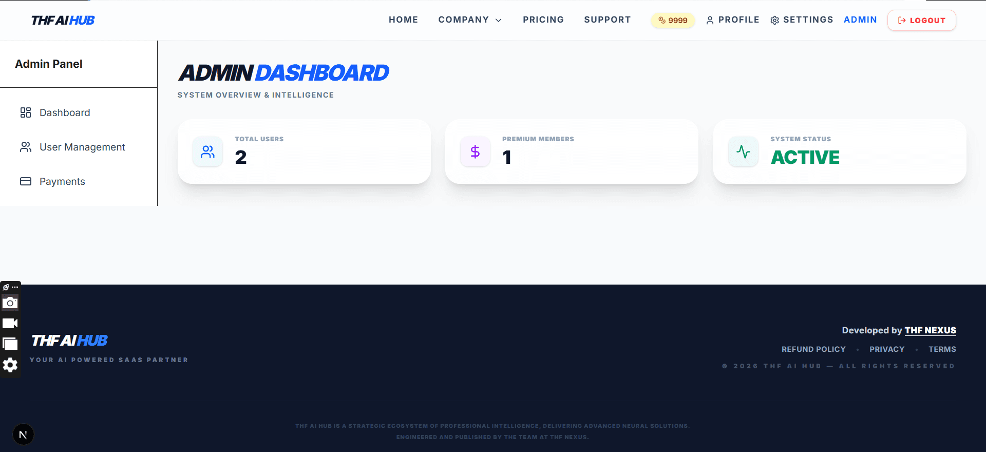Complete AI Tools SaaS Platform — White-Label | Next.js + SQLite | 11 AI Tools + Admin Panel + Subscription System screenshot 5