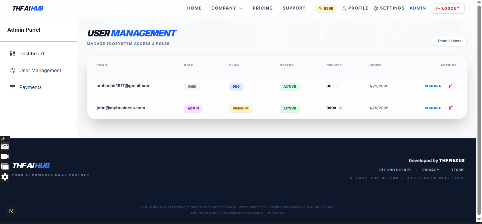 Complete AI Tools SaaS Platform — White-Label | Next.js + SQLite | 11 AI Tools + Admin Panel + Subscription System screenshot 6