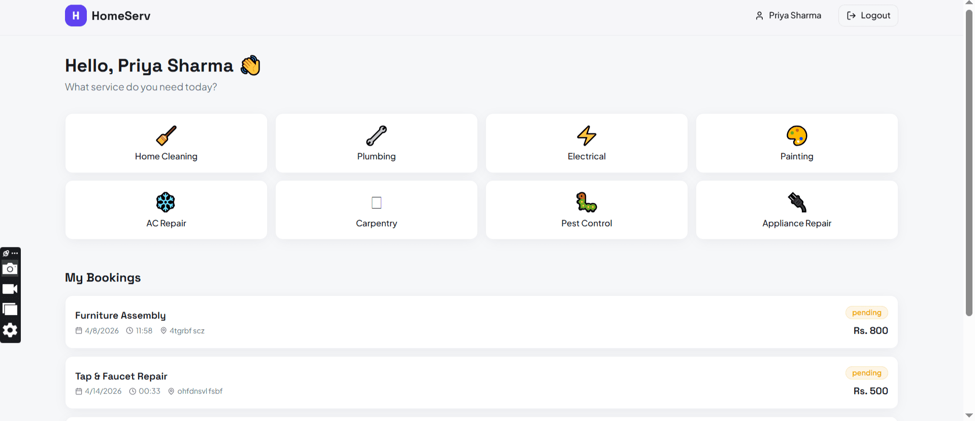 Complete Home Service Booking System Multiple Earning Methods App screenshot 2