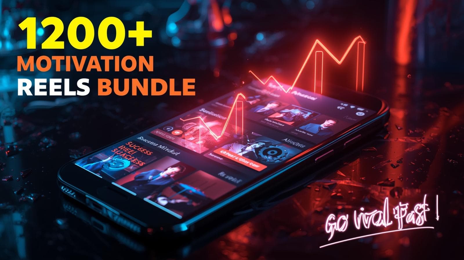 1200+ Motivation & Automation Reels Bundle โ Viral Ready-to-Post Content Pack