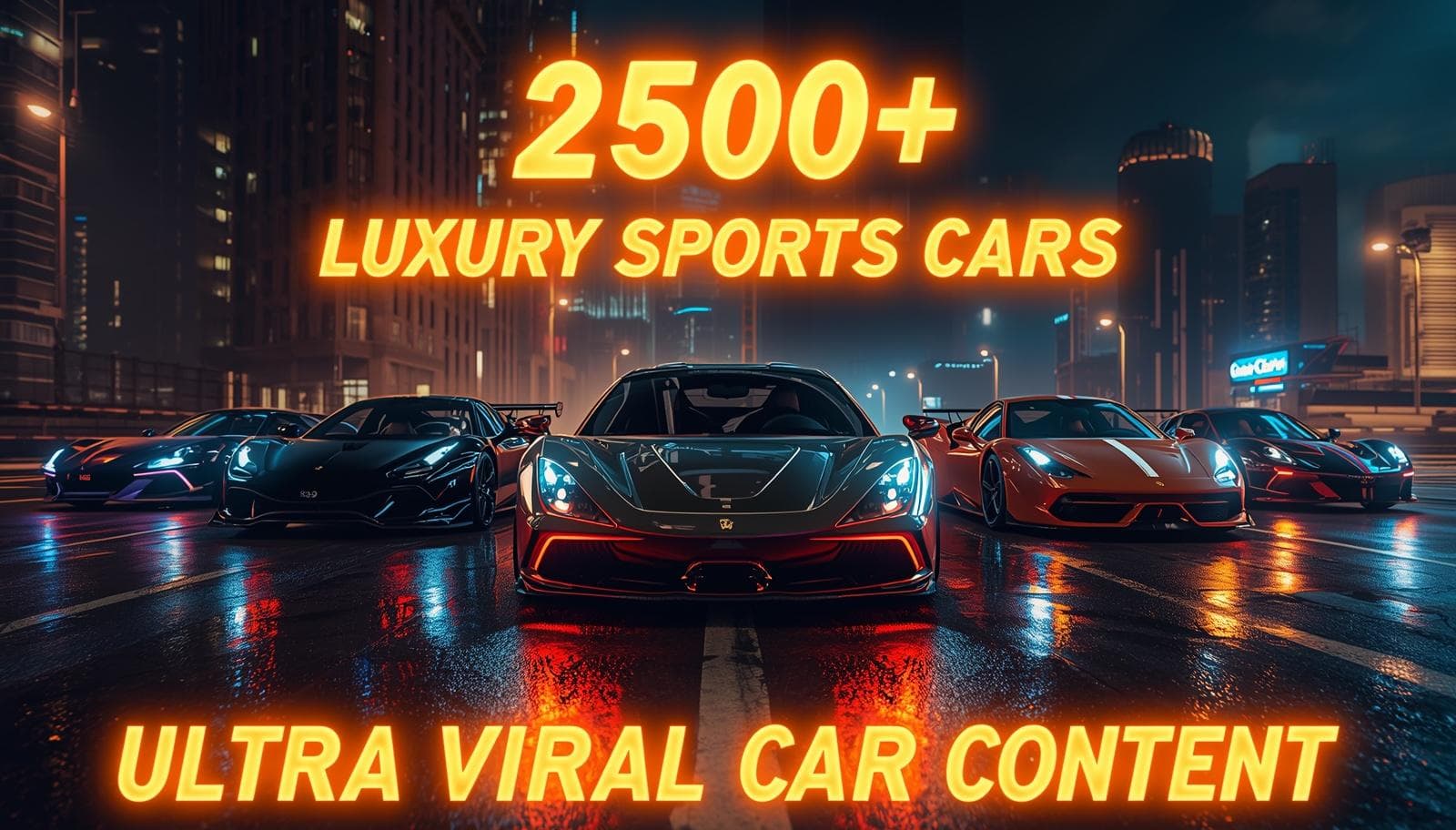 2500+ Luxury Sports Cars Reels Bundle โ Ultra HD Viral Car Content Pack